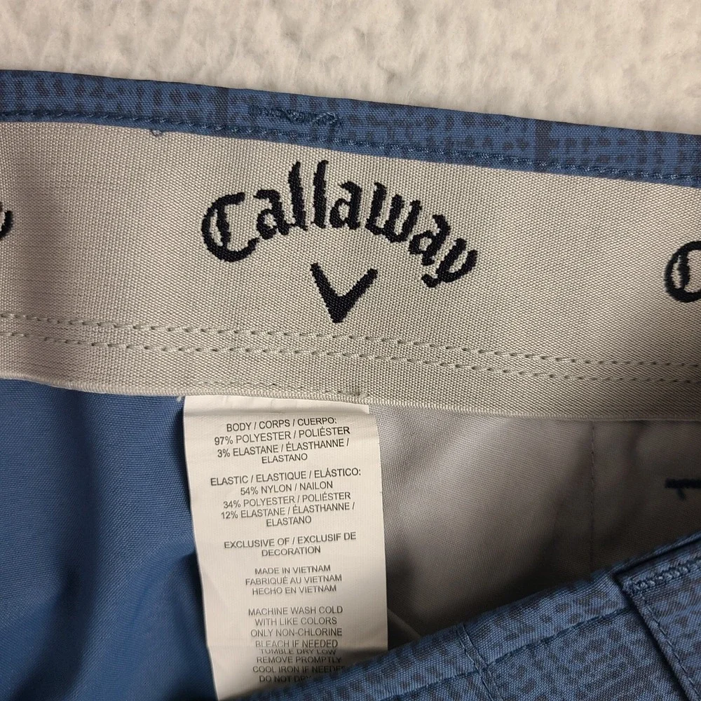 Callaway Shorts Mens 40 Blue Plaid 10